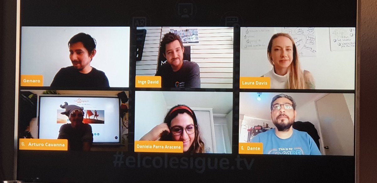 ejruizgarcia's tweet photo. Qué padre veros en #elcolesigue! Un fuerte abrazo a mis compañeros innovators #MEX18 @Genaro_Guerra10 @lauralizzer @dantegartre @ingedavid2018 @Daniela2183 y @ArturoCavanna #elcolesigue #EdelvivesTeAcompaña #NivelA https://t.co/oAH1mU2p5j