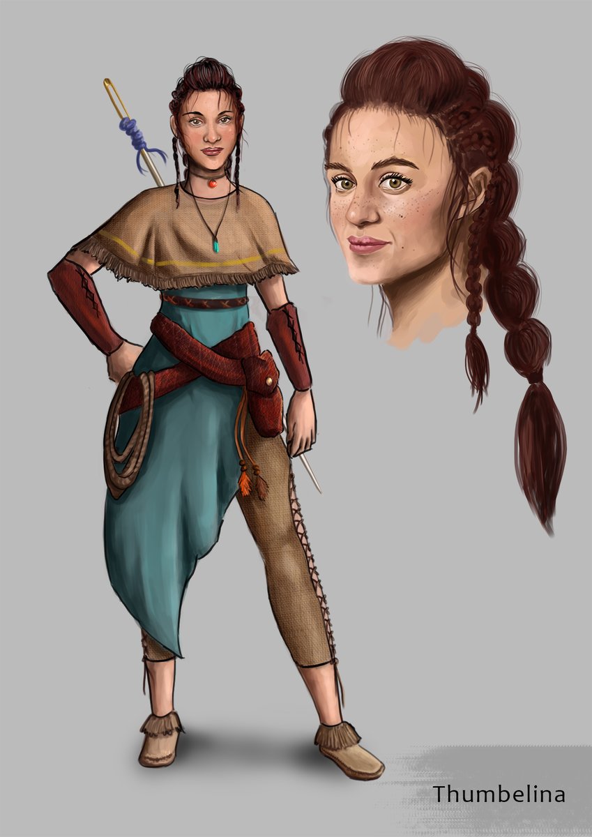 ocean_atoms's tweet photo. Finished my little project of re-creating Thumbelina for the Artstation ArtJAM🎨🖌️I would love to play her in a platformer game!  @ArtStationHQ #conceptart #digitalpainting #characterdesign #thumbelina #gameart #artstation #onceuponatimejam https://t.co/KziCqRkGP0