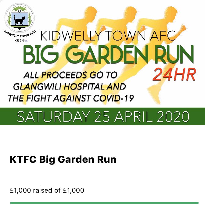 kidtownafc's tweet photo. £1000 to Glangwili Hospital!

Thank you to everyone that has donated and shared. We have managed to raise £1000 with a week left to go before the event! Please continue to support, every little helps: 

https://t.co/rFels8KFTX

Another ‘meet the runners’ post will be added soon! https://t.co/hZ69LTj7FY