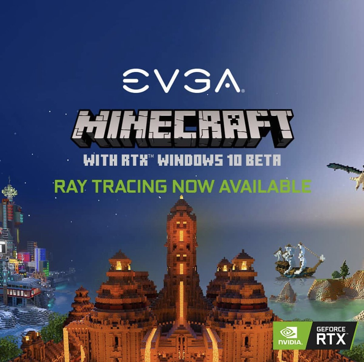 Minecraft agora com #RTXOn ! Descubra esse novo mundo!
#evga #evgabrasil #teamevga #minecraft #minecraftrtx #nvidiageforcebr #nvidia