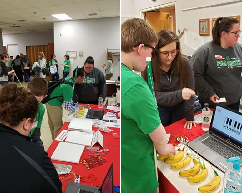 ISUExtPolk's tweet photo. Polk County 4-H recently worked with the Iowa Department for the Blind to provide their youth with a super STEM experience. The IDB also translated 4-H information into braille, making our information accessible to all! #ExtensionWeek #InspireKidsToDo https://t.co/WZAPiafQJI https://t.co/rEcFGLokPN