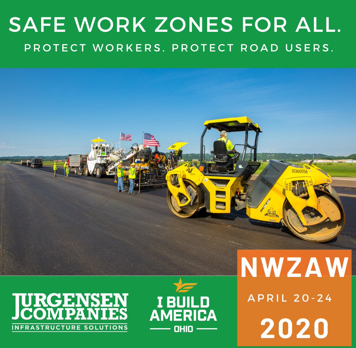 jrjnet's tweet photo. Next week begins National Work Zone Awareness Week! Our team is working hard, let's keep them safe. #SafeWorkZonesForAll #NationalWorkZoneAwarenessWeek #NWZAW #ProtectWorkers #ProtectRoadUsers https://t.co/Q646eiUGls