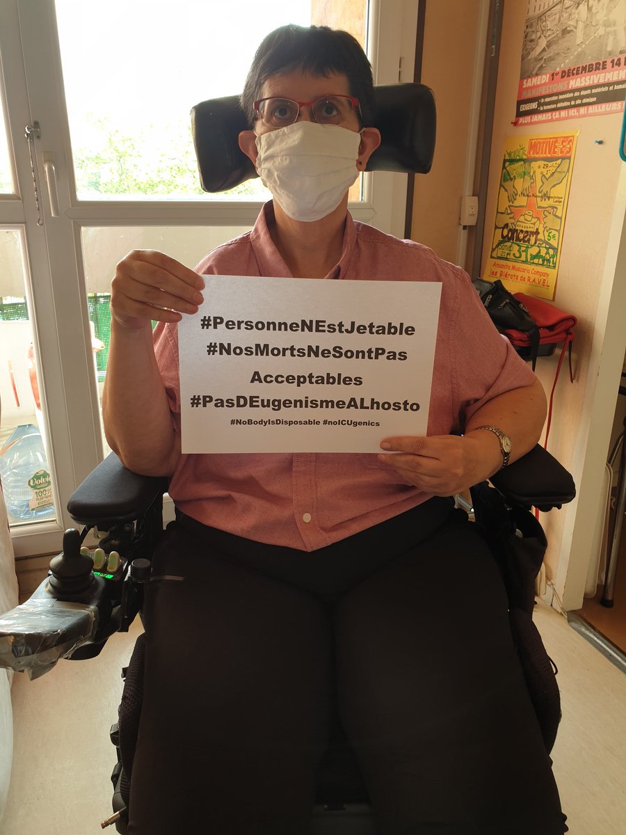 odile31's tweet photo. @clhee_org @thi_loup @FatRoseAction @ElenaChamorro5 Je refuse d'être considérée comme une #MortAcceptable sous prétexte de handicap https://t.co/SQi1IlJFU9