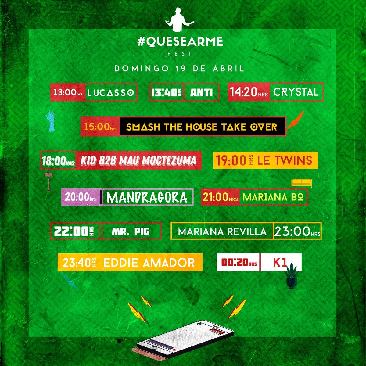 QueSeArmeFest's tweet photo. Ha salido del horno nuestro último Line Up
#QueSeArme #QueSeArmeFest https://t.co/LDPbUCvxqf