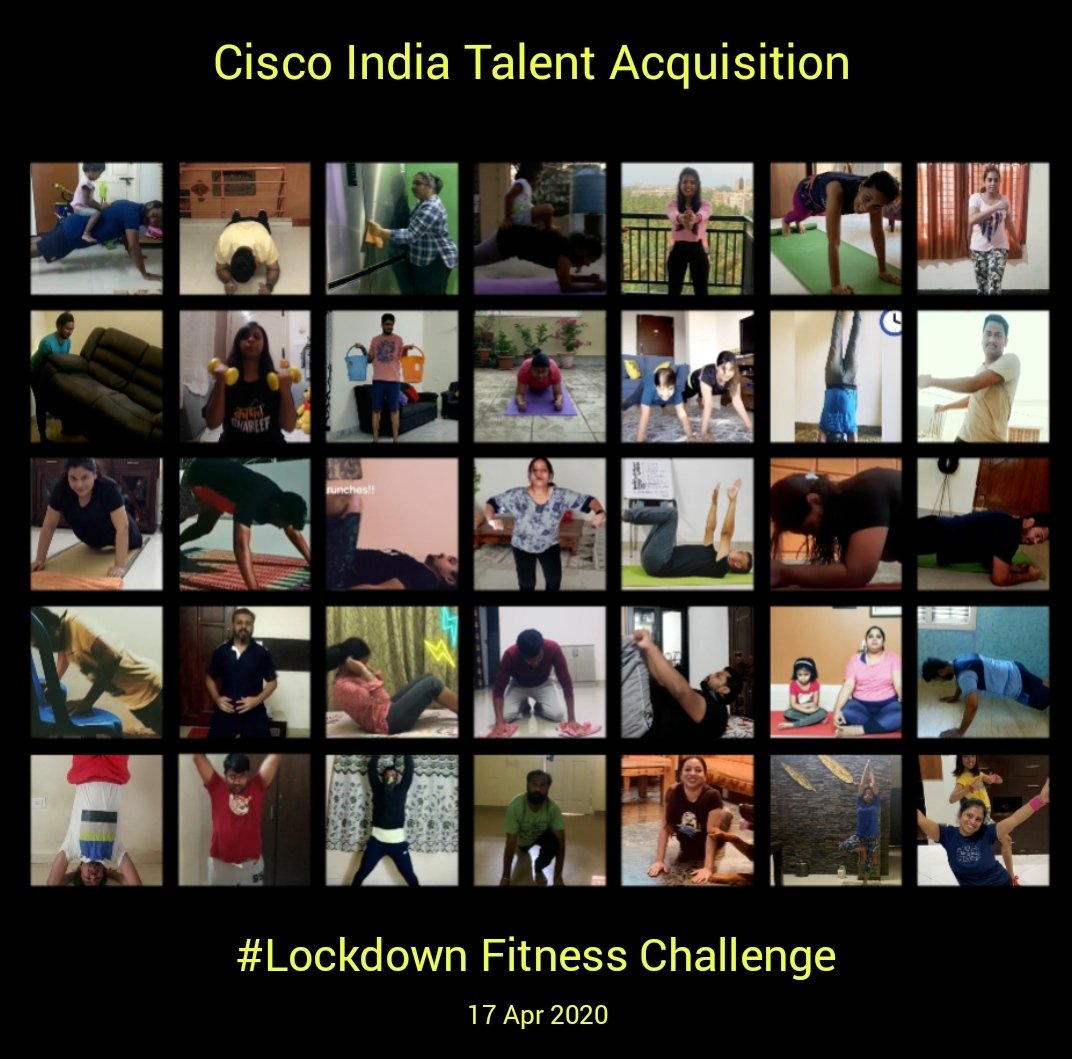 vimal_yutha's tweet image. When we are in lockdown and can&apos;t go outside, our body &amp;amp; mind require special attention. And this is how Cisco India Talent Acquisition team helps each other stay fit &amp;amp; healthy. #WeAreCisco #CiscoAPJC #VirtualFitness #FightAgainstCOVID19 #LoveWhereYouWork #HR #APJC #wfhlife