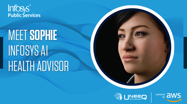 InfosysPS's tweet photo. Have questions about the COVID-19 virus? Ask Sophie, a secure #AI health advisor built by @InfosysPS @awscloud  &amp; @UneeQAI  https://t.co/O8OcOnUsmY https://t.co/D68JRkYHRN