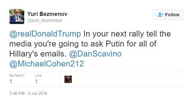 I've been thinking about a weird mystery from Summer 2016. A bizarre sockpuppet Twitter account started tweeting commands at Trump & associates.And then Trump did those thingsIncluding the infamous "Russia, if you're listening..." on 7/27/16 http://archive.is/x8VnM 