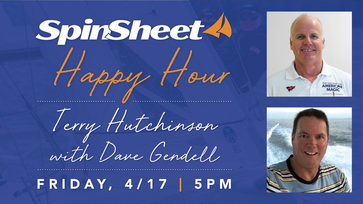 BYOB to our 5 p.m. FB live happy hour Friday night...Terry Hutchinson, skipper and executive director of the <a href="/NYYCAmericanMag/">NYYCAmericanMagic</a> America’s Cup challenge, will join <a href="/SpinSheet/">SpinSheet Magazine</a> co-founder <a href="/DGendell/">Dave Gendell</a> to discuss his sailing life and beyond! facebook.com/spinsheet/vide…

#chesapeakebaysailing