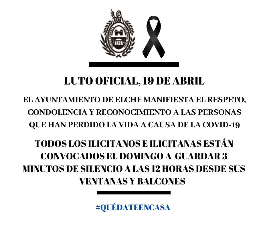 ajuntamentelx's tweet photo. ⚫️LUTO OFICIAL EN LA COMUNIDAD VALENCIANA https://t.co/HYcgexxyIg