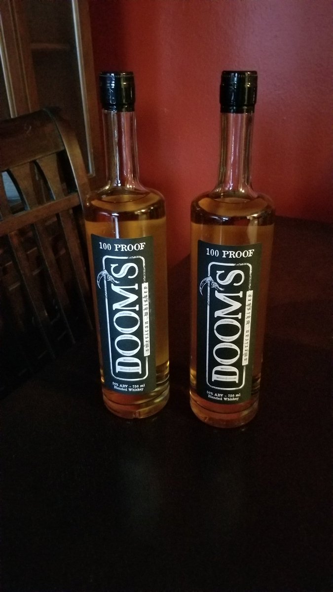 <a href="/DOOMS_Whiskey/">DOOM'S Whiskey</a> 2 bottles of Dooms Whiskey arrived today. Really happy, 😈