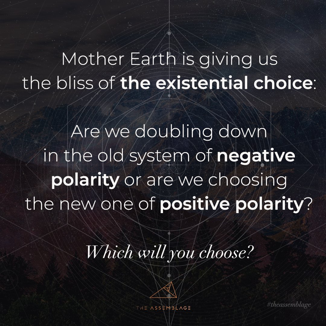 AssemblageNYC's tweet photo. Say YES if you choose a new system of POSITIVE POLARITY! A system of harmony and cooperation that is in alignment with the natural cycles of life on Earth. We say YES! What do you say?
#theassemblage #meditation #spirituality #meditationpractice #zodiac #astrology #genekeys https://t.co/Y1W6qEnI1C