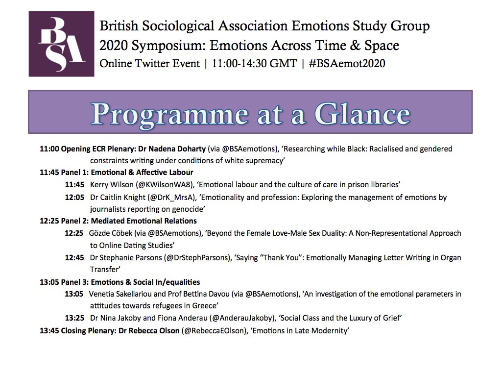 BSA Emotions Study Group tweet media
