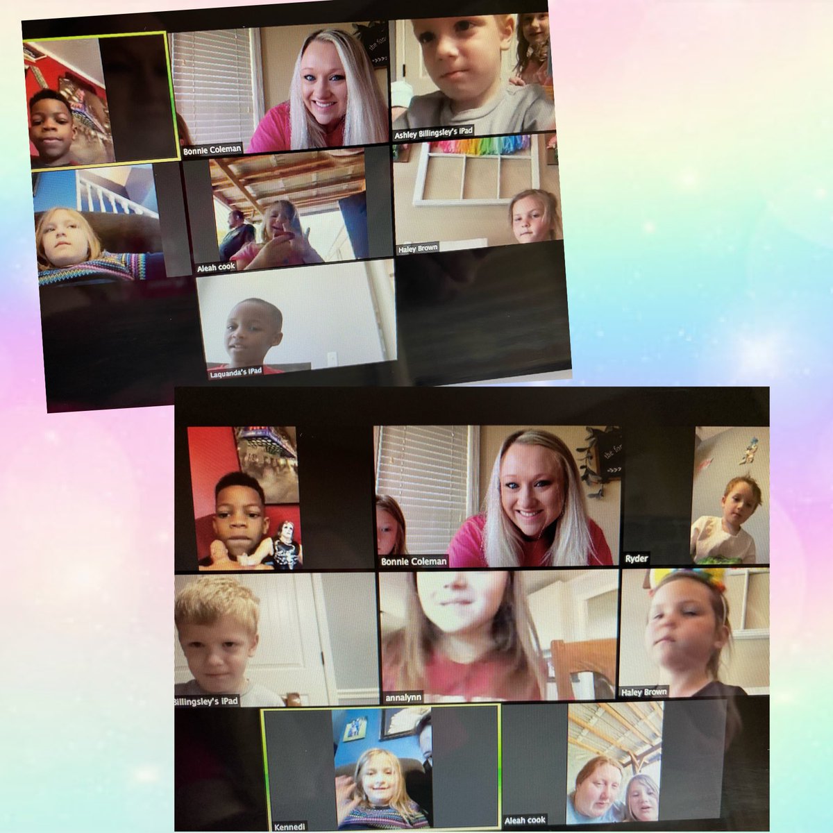 bon_coleman's tweet photo. So happy to see some of my kids today! ❤️We did show and tell with their fav toy, I saw their pets, and Peyton showed us some gymnastics! @OESrockSTARS @suptking https://t.co/smiUaZh6Sm