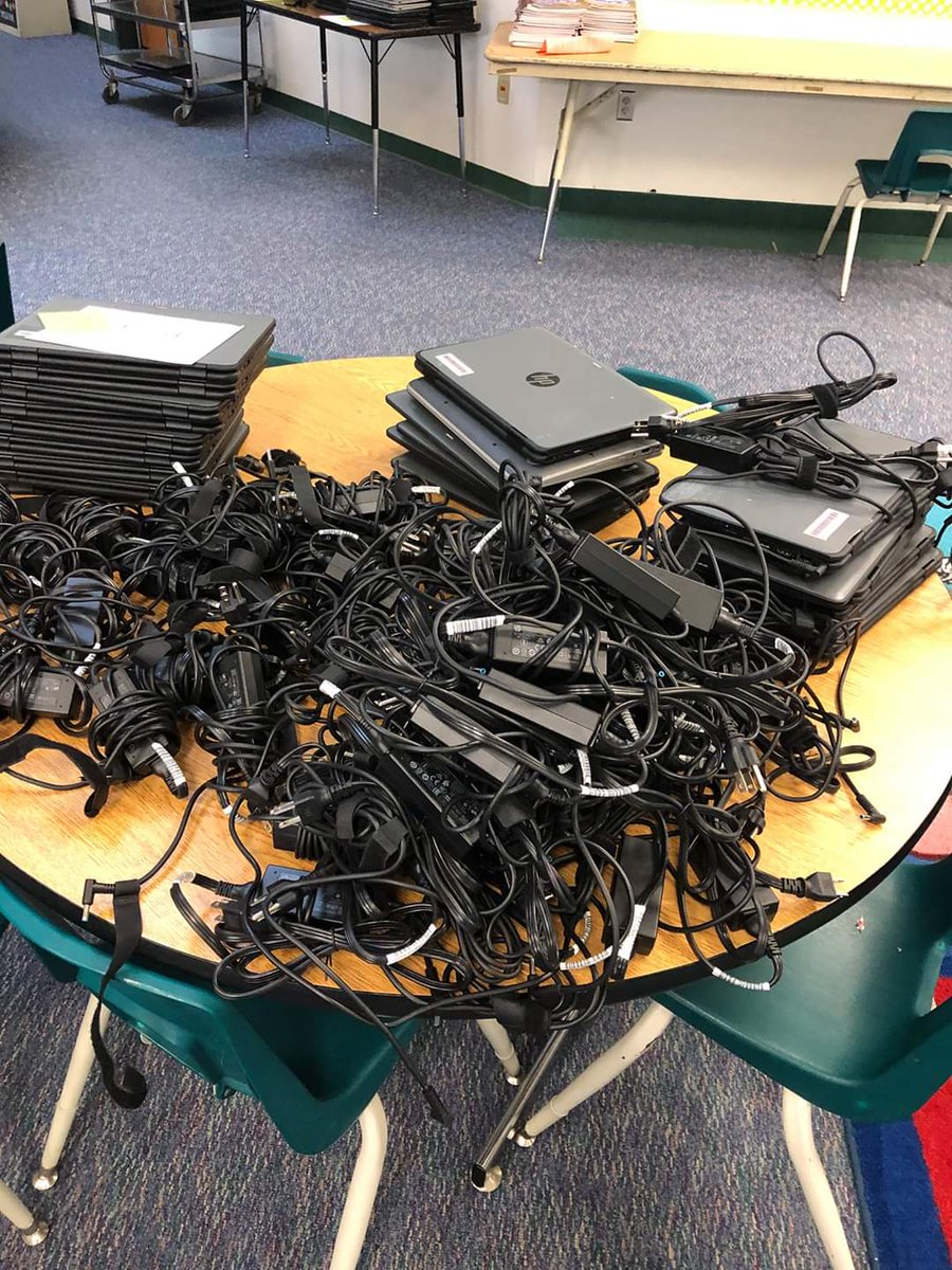 AnthonyElement1's tweet photo. We are working hard preparing for our 4th-6th grade Challengers to get laptops on Monday from 8am-12pm. #DistanceLearning #FUSD #SusanBAnthony #FUSDstrong #Challengers #AnthonyChallengers https://t.co/4POYSH8eit