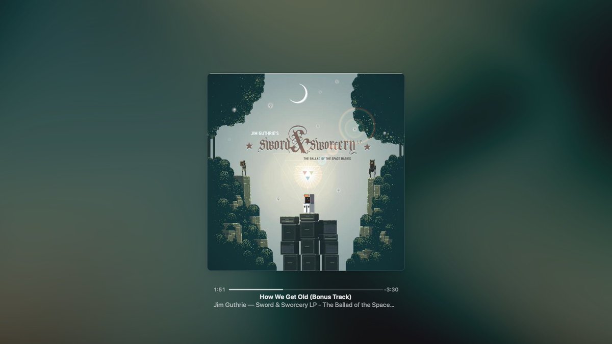 KillerMau's tweet photo. Uno de mis soundtracks favoritos de videojuegos. #SwordAndSworcery. https://t.co/JrdCJY2EEm