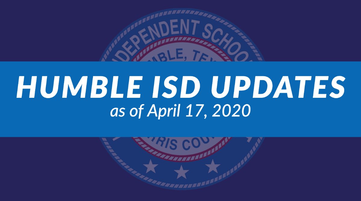 Governor Greg Abbott’s executive order issued today keeps classrooms closed to students throughout Texas for the remainder of the school year. #HumbleISD will continue online learning for the remainder of the 2019-2020 school year. More information at: humbleisd.net/coronavirus.