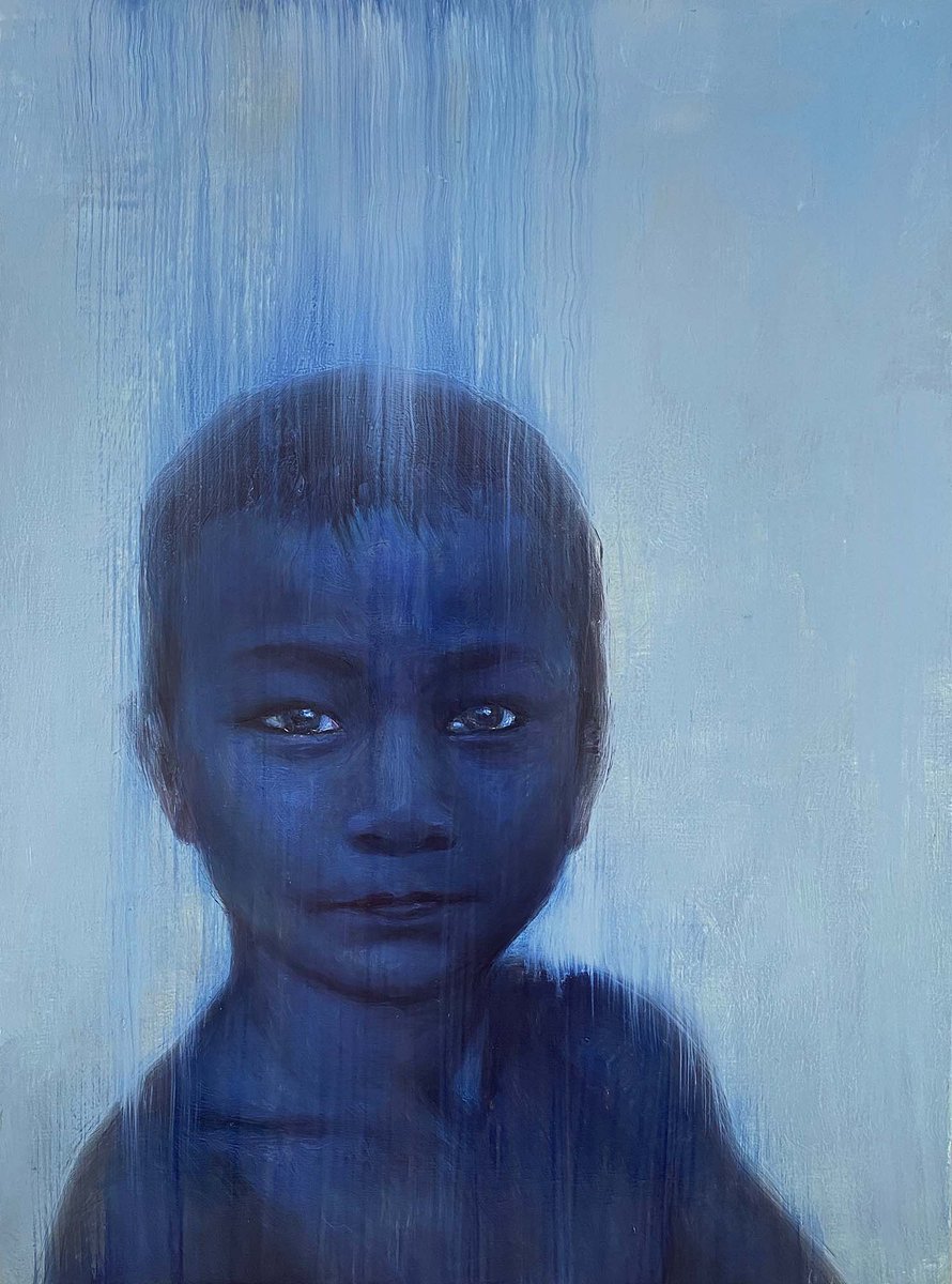 GBHNews's tweet photo. Boston Artist Matt Brackett submitted these paintings to #InItTogether. In between working and childcare, he paints in his basement These faces aren't real people, but rather a digital collage of different photos. You can find more of his work here: https://t.co/nT67d2Roi3 https://t.co/wHQ5jRC7ml