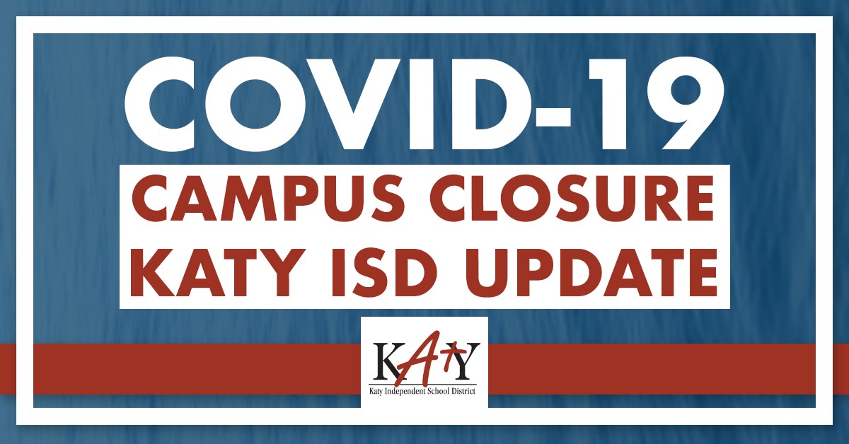 (1/2) In accordance with Gov. Abbott's order, #KatyISD schools will be closed the remainder of the 19-20 school year. We will provide more info on graduations, summer programs, items left on campuses, &amp; more in the coming weeks. Read more: katyisd.org/Pages/news.aspx