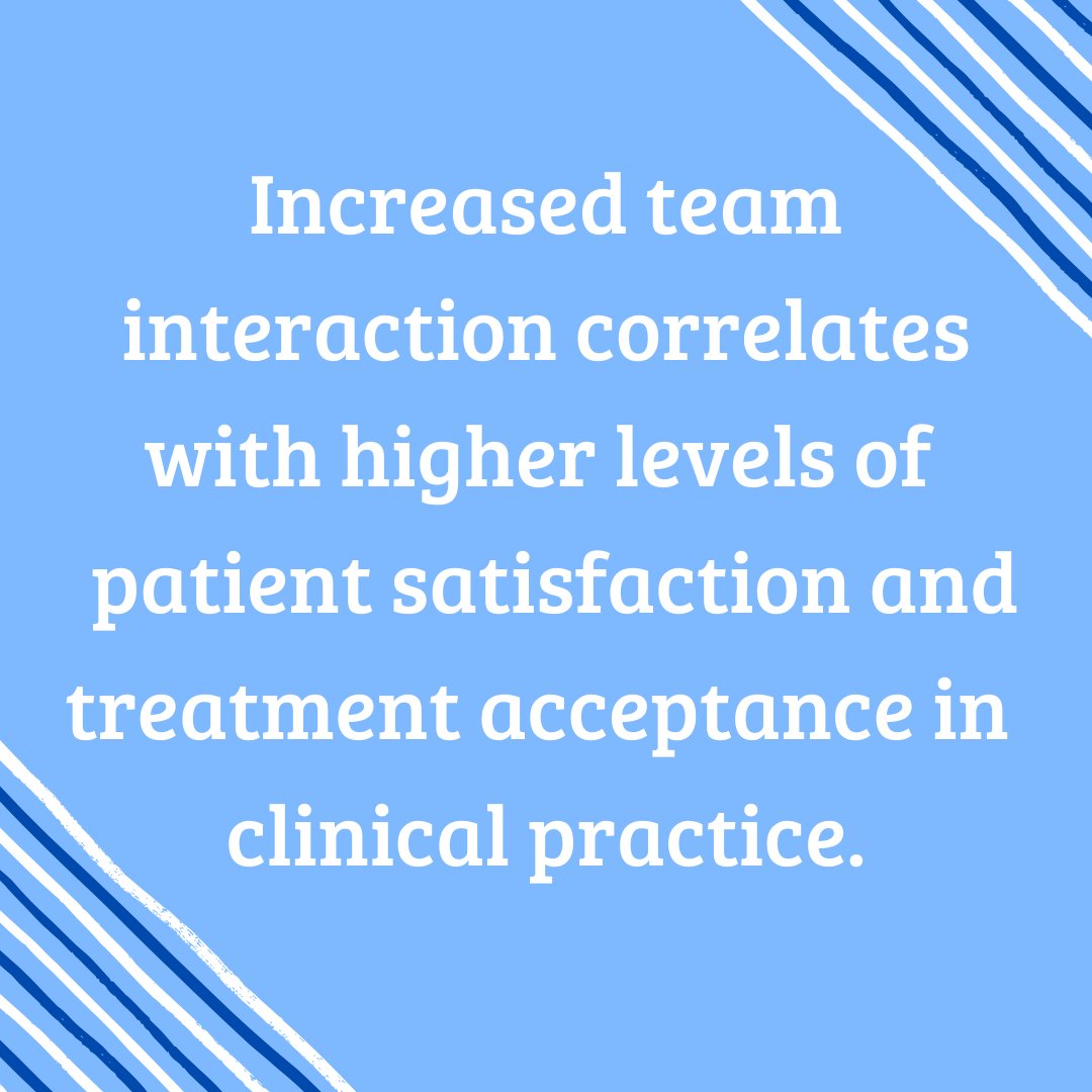OLEARNHealth's tweet photo. TEAM INTERACTION: it is vital!! This 2013 study in Germany found that team interaction was associated with greater patient satisfaction, treatment acceptance, and adherence. #healthcare #rn #nursing #organizationallearning #teamwork https://t.co/x01LEBAW9R