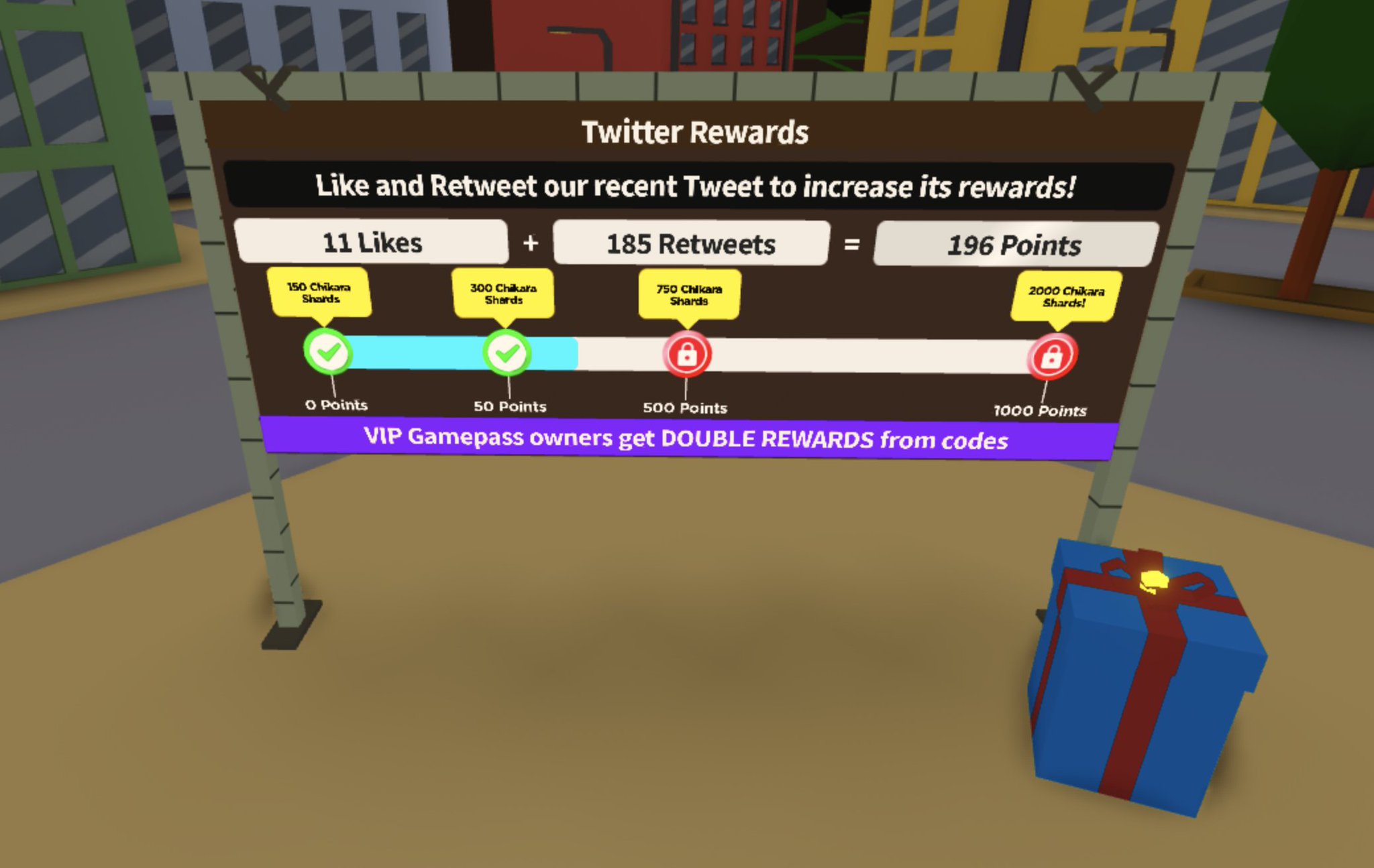 Hanfian On Twitter Use Code Twitterrewards For Some Chikara Shards In Anime Fighting Sim The Rewards From The Code Are Increased Based On How Many Likes And Retweets This Tweet Gets Can - all codes on anime tycoon roblox