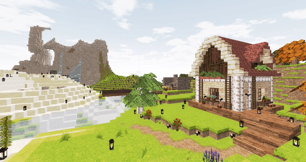 流聖飛鳥 A Twitter 無 になりて と思ったときに手軽に 無 になれるマイクラを起動するんだけど かわいいリソースパック を入れたら楽しすぎて 無 では無くなりちいさいかわいいおうちを建てて満足を得たよ 4枚目はズッコケ岩とツーショット Cocricot