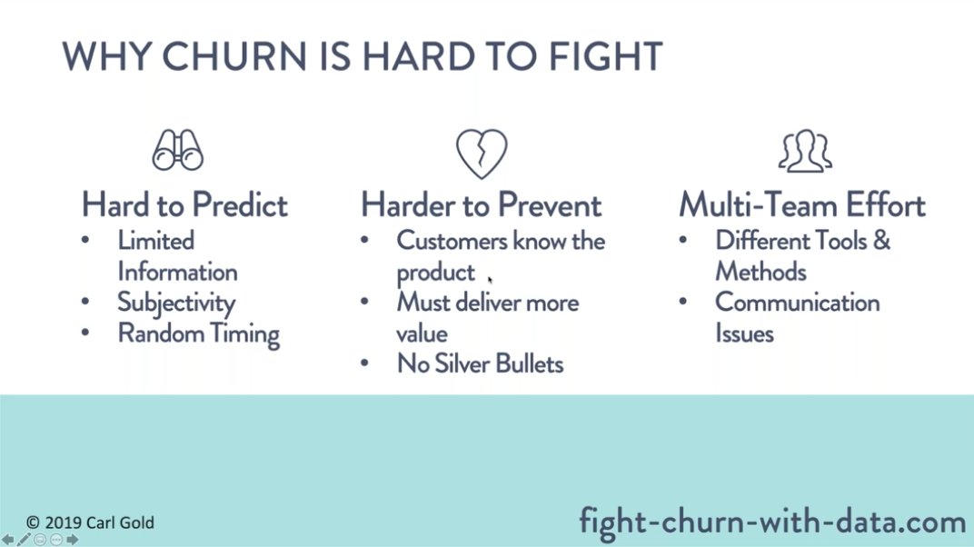iMeritDigital's tweet photo. Observing customer behavior, far enough in advance to act upon it, is key to fighting churn with data, says @Zuora Chief Data Scientist Carl Gold in his #ODSCVirtual talk. @carl24k adds churn is hard to predict, prevent with data. #CustomerMetrics #Data #CustomerSuccess #Churn https://t.co/HImk2RnIro