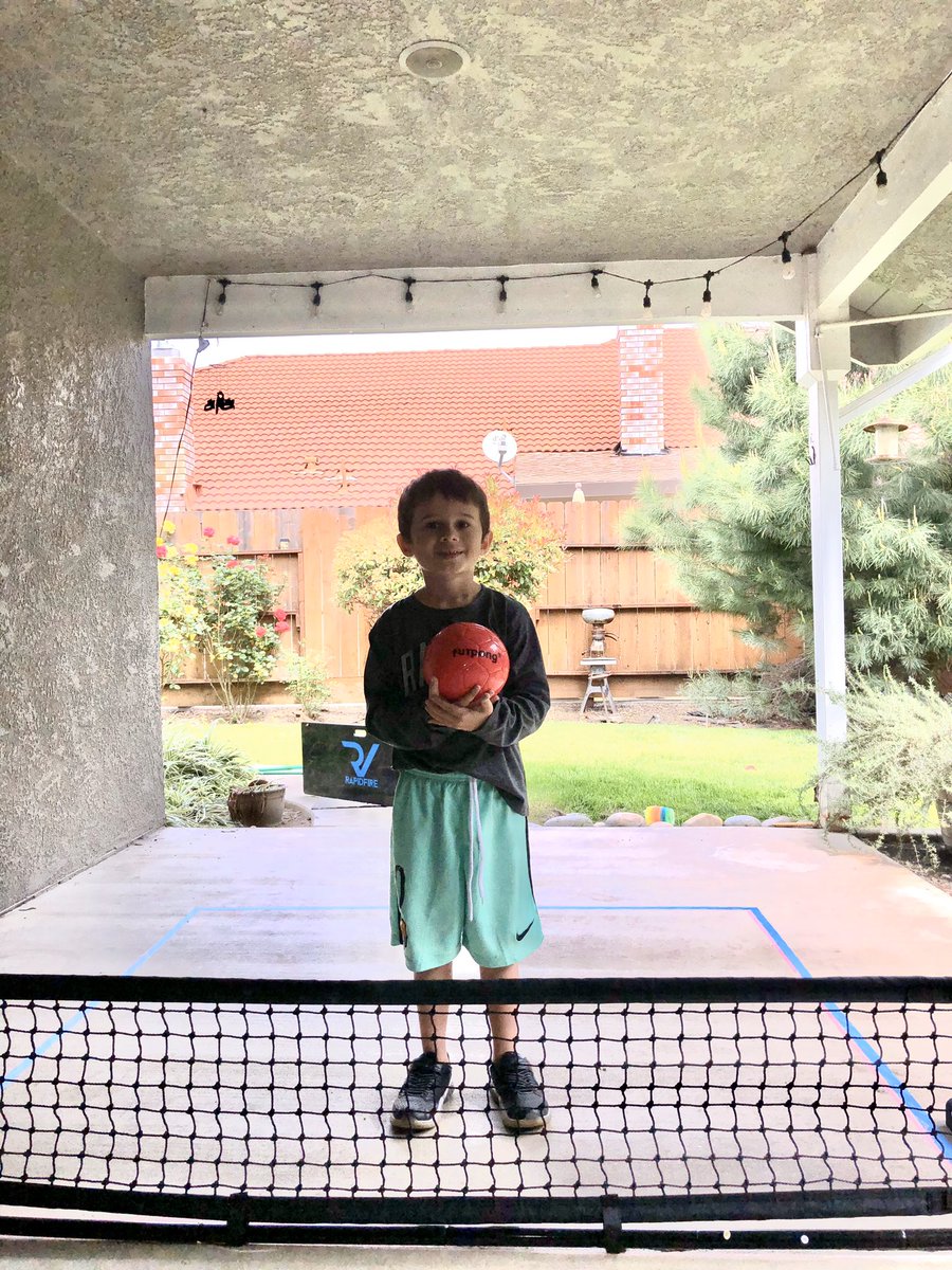 gabebolton's tweet photo. The whole family played @Futpong until well after dark and we were eaten by mosquitoes 🦟 last night and it’s the first thing they wanted to do this morning. Awesome game! https://t.co/Wig4DchBho