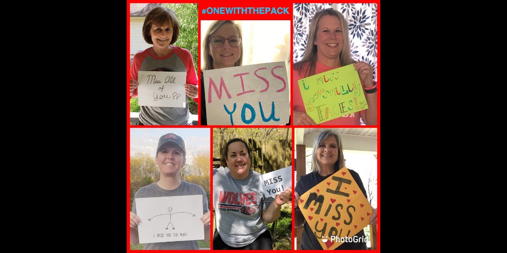 Our administrative assistants in the K-6 buildings are missing all of the students and everyone that visits our offices! #ONEwiththePACK 
<a href="/ReedsSpringPS/">Reeds Spring Primary School</a> <a href="/ReedsSpringES/">Reeds Spring ES</a> <a href="/ReedsSpringIS/">RSIS Wolves</a>