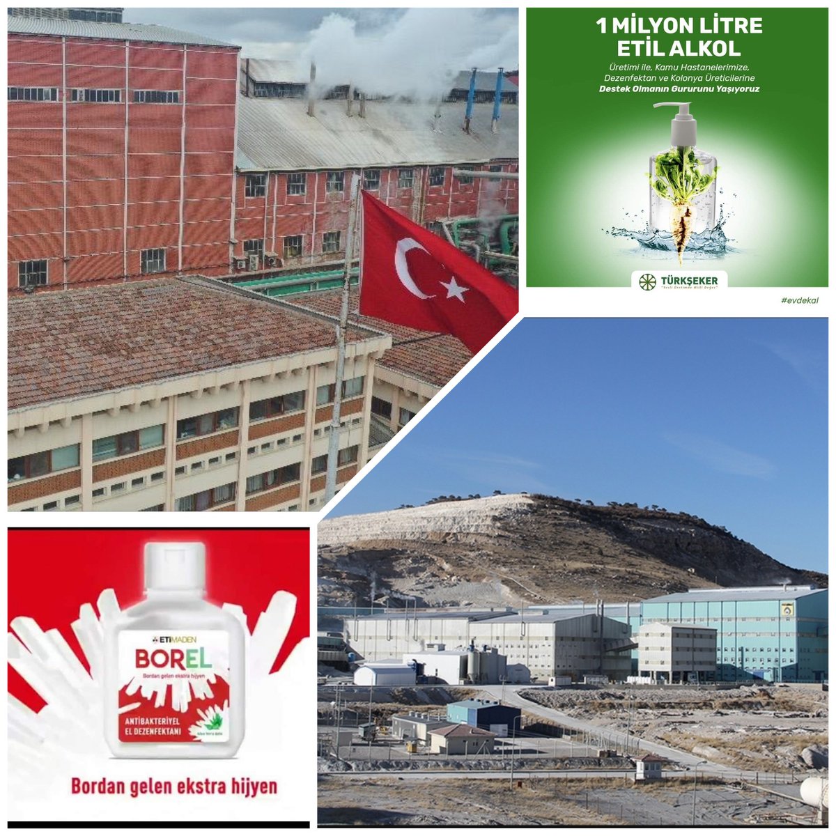 DokuzlarHamit's tweet photo. Dünyanın ve ülkemizin yaşadığı salgına karşı mücadelede ESKİŞEHİR ŞEKER FABRİKASI'nda üretilen Etil Alkol ile  Eti Bor maden işletmelerinin iş birliğiyle ETİMADEN tarafından "yeni" yerli ve milli bir ürünü üretmenin  Eskişehir olarak haklı gururunu yaşıyoruz. https://t.co/ctOmeaexXG