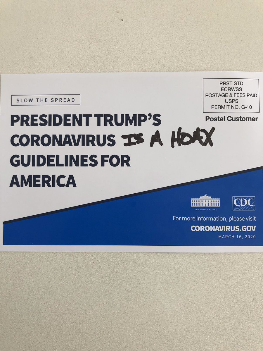 RealDiscoDonnie's tweet photo. The Orange Guy put his name on the CDC guidelines that I got in the mail😂😂 What else should he take credit for? #TrumpMail https://t.co/NC5gPNzJHE