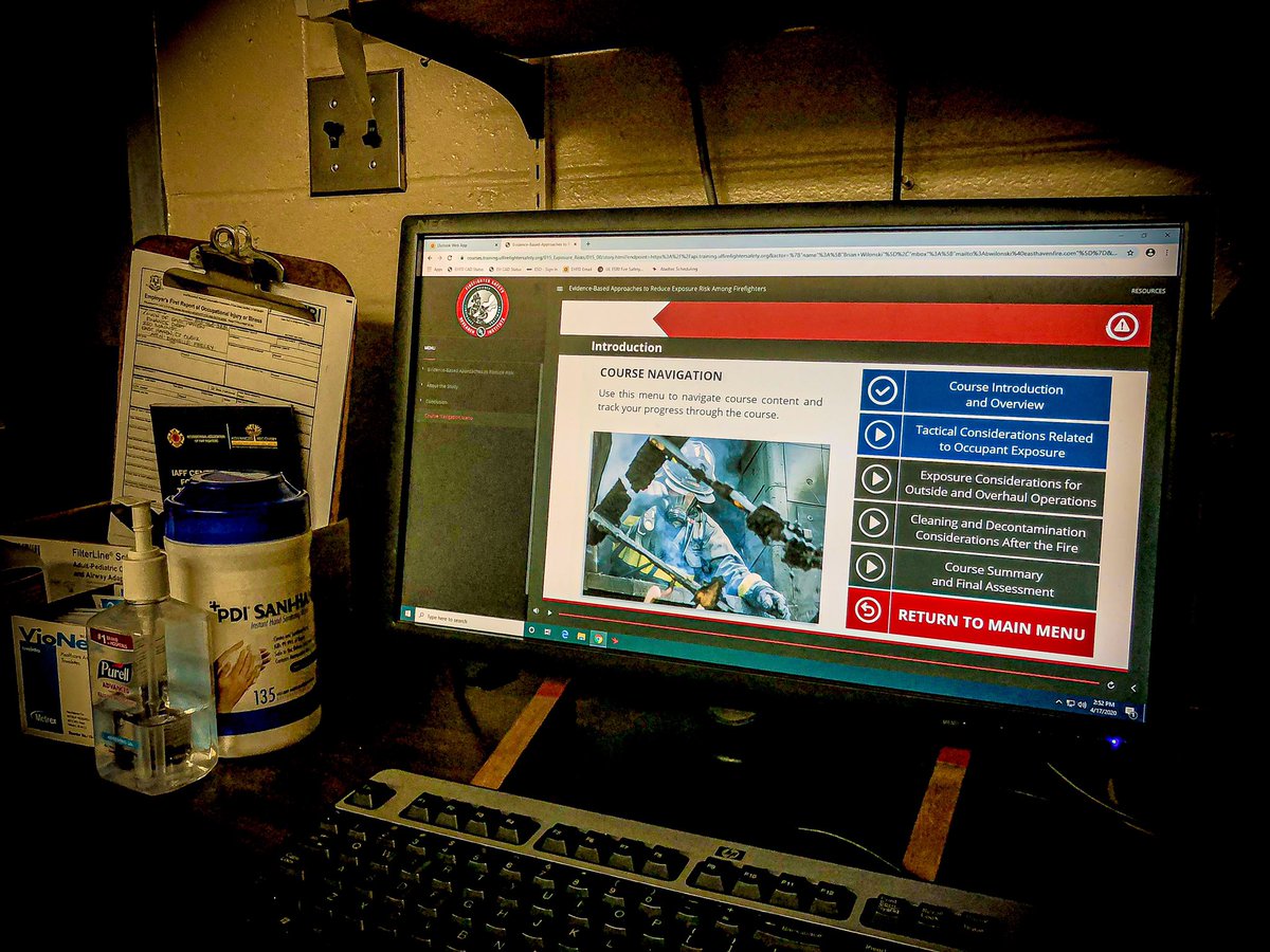 PJNorwood's tweet photo. Enjoy walking into a room and finding @UL_FSRI being completed by my members! 1 module assigned each month with great success from the UL FSRI Academy. Make sure you check it out. Great for individuals and for entire departments #evolvingfireground #researchbasedtactics https://t.co/aBAt22VfP0