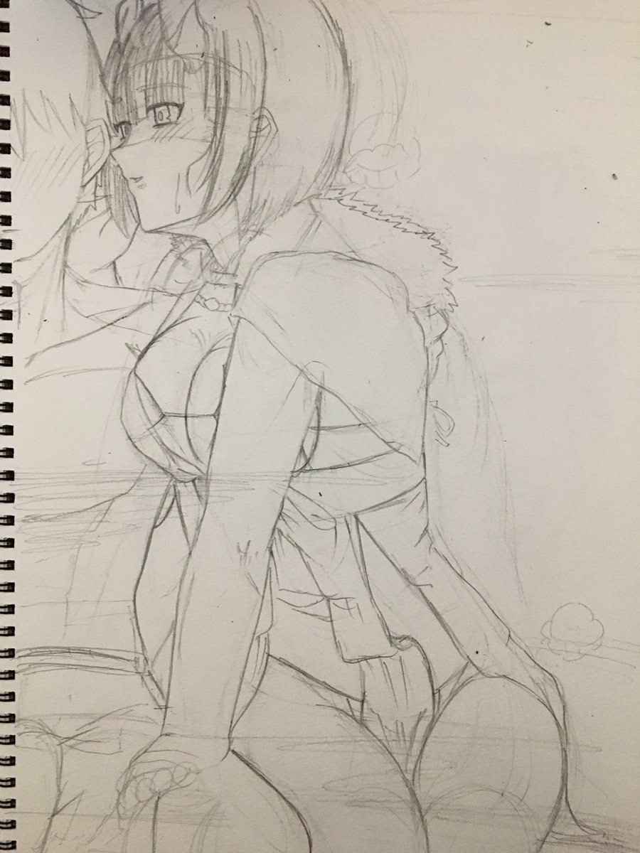 下書き終わった……_(:3」z)_
見れば見るほどエリコってエッチなんだよなぁ 