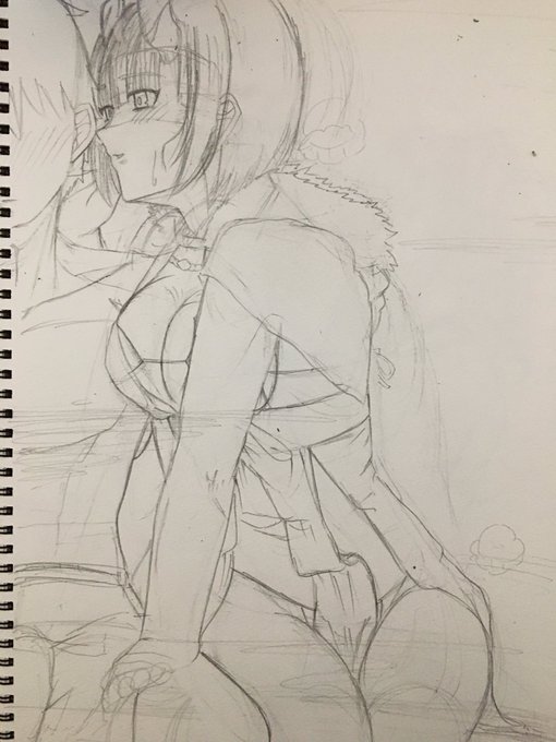 下書き終わった……_(:3」z)_
見れば見るほどエリコってエッチなんだよなぁ 