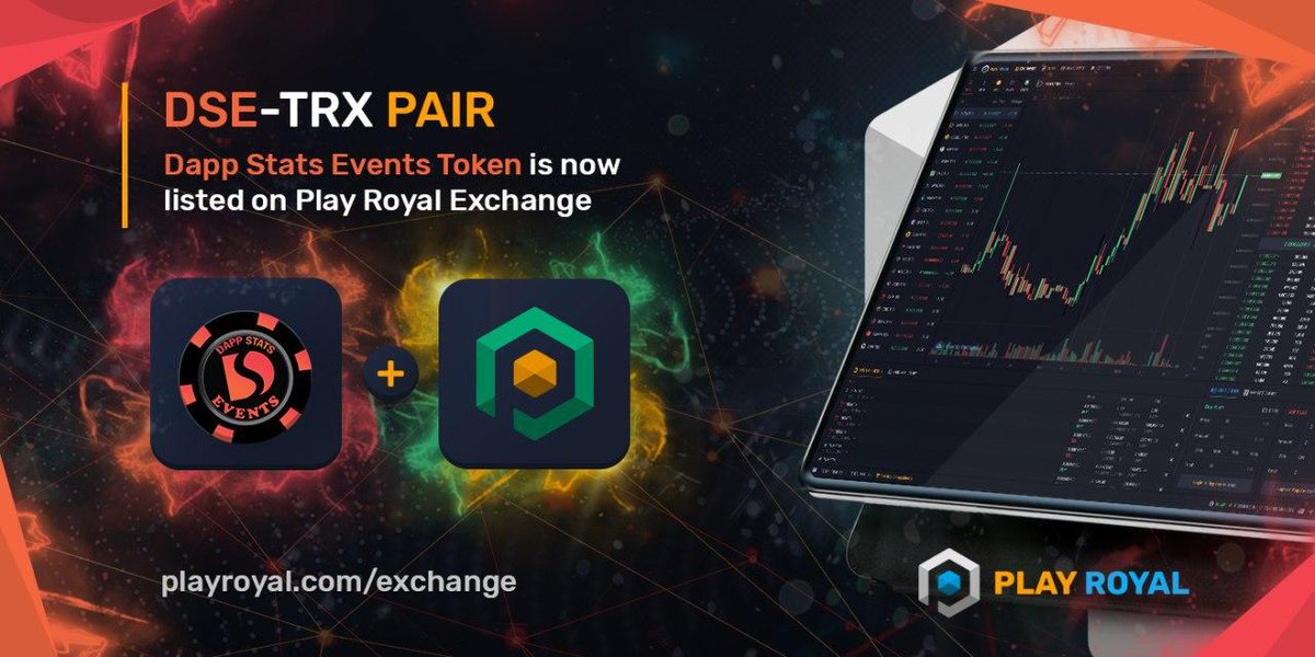 PlayRoyal_EN's tweet photo. $DSE is now Live on https://t.co/TX6ps3YCUN
Paired with #TRX on the Exchange & Ready for trading!
https://t.co/PRBqTZPMKb
@DappStats
https://t.co/XVwi78nW22
@Tronfoundation @DappRadar @DAppsBuzz
#TRON #BTC #ETH #ERC10 #ERC20 #crypto #CryptoNews https://t.co/bheZl9agEu