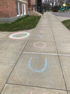 VanCorlaer's tweet photo. Some of our amazing teachers put inspirational messages for our students on the sidewalks outside Van Corlaer! https://t.co/DBsleHjVtr
