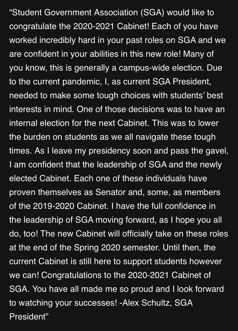 ElmhurstSGA's tweet photo. Congratulations to our new Student Government Association Board for 2020-2021!! 🎉 https://t.co/KAeHpgkhVR