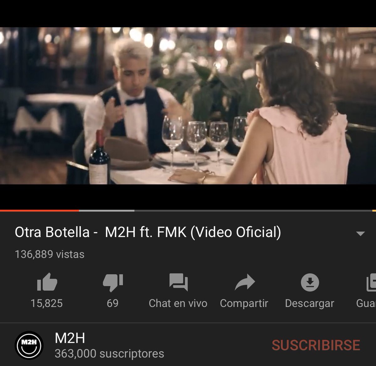 youtu.be/11ZdKSimhJA
Otra Botella ya supera los 100k en Youtube