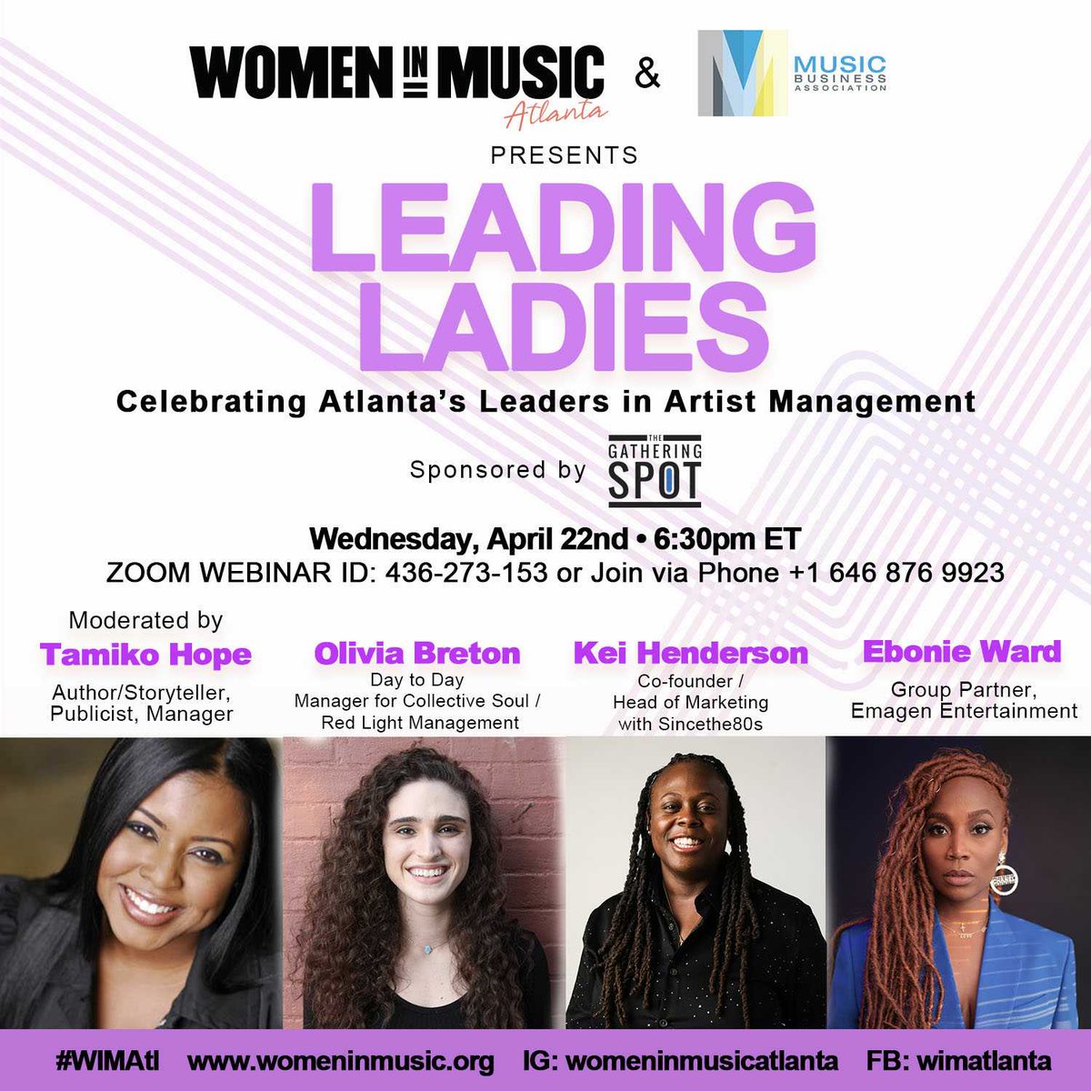 HadleyOfficial's tweet photo. Excited for this discussion next week with a non-profit I volunteer with 🎼 #WomenInMusic #WIMAtl https://t.co/fqR6R000m7