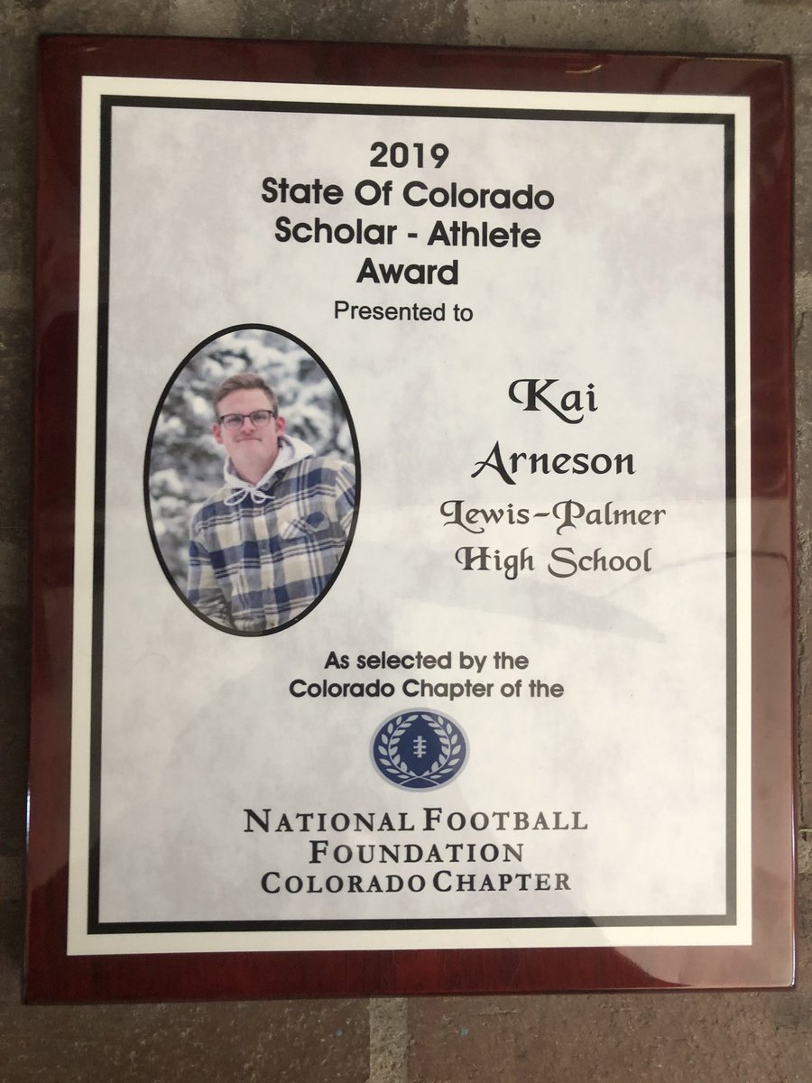 kaiwyarneson's tweet photo. Thanks you @NFFColorado for the award! Proud to be recognized with these elite athletes. @SixZeroAcademy @CoachMirabal @coach_cristobal https://t.co/qAmnEyHIol