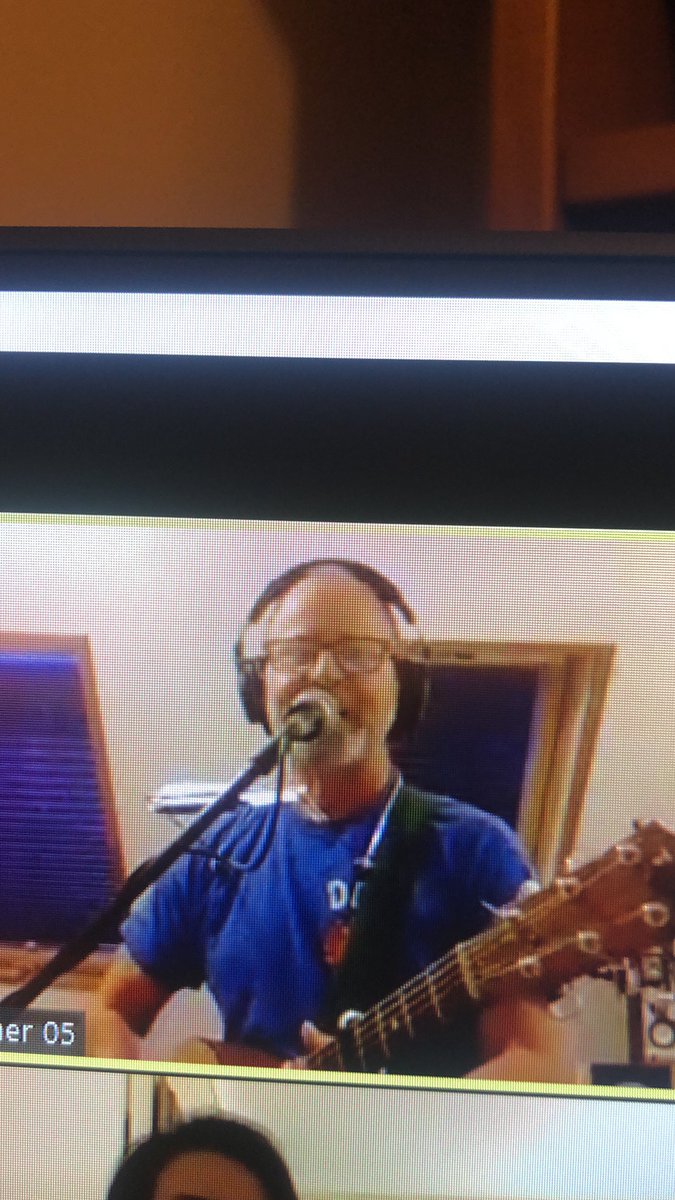 BEET_1979's tweet photo. What’s happening? Music night via Zoom with our famous Martin! 🎵 We are teaching AND socialising online to keep our students as happy as possible 😁 https://t.co/aG0qfnbQ0R
