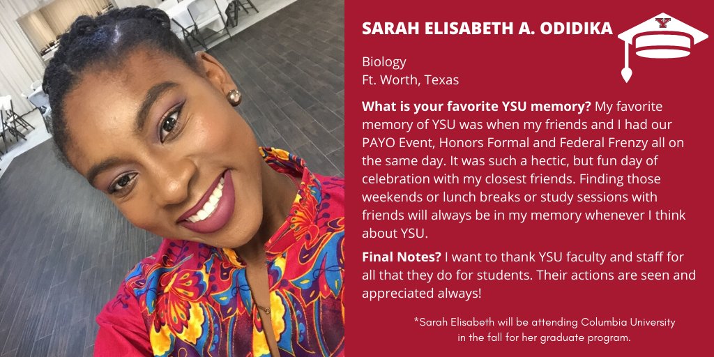 youngstownstate's tweet photo. This Y Day Friday we're celebrating our seniors! ♥️🐧 We will continue to showcase the Class of 2020 throughout the rest of the semester. If you're going from #GuintoGrad, submit your information here ➡️ https://t.co/eBOZKzCgxM https://t.co/kFoFMrXe8m