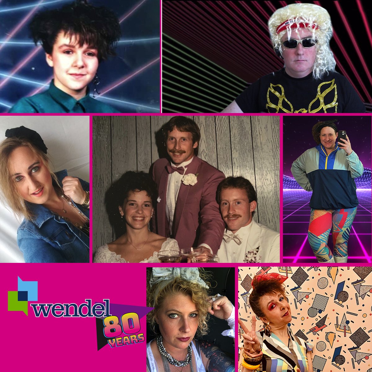 WendelCompanies's tweet photo. There's nothing better than walking into the weekend with an 80's party! Celebrating Wendel's 80th year in business we wanted to relive the 80's! #BigHairDontCare #WeExperience #Cheersto80Years #FlashbackFriday https://t.co/224pTRscVN