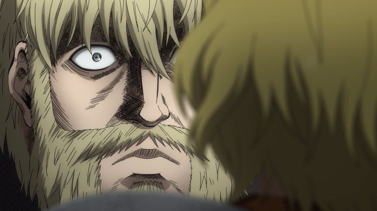  #VinlandSaga EP 14 completely elevated the manga chapters I read for this part, on EVERY level. It's brilliant, merciless, and brutal. It's such an amazing mix of awful violence, incredible tension and tragic thematics. The best episode uptil this point in the series. (Thread)