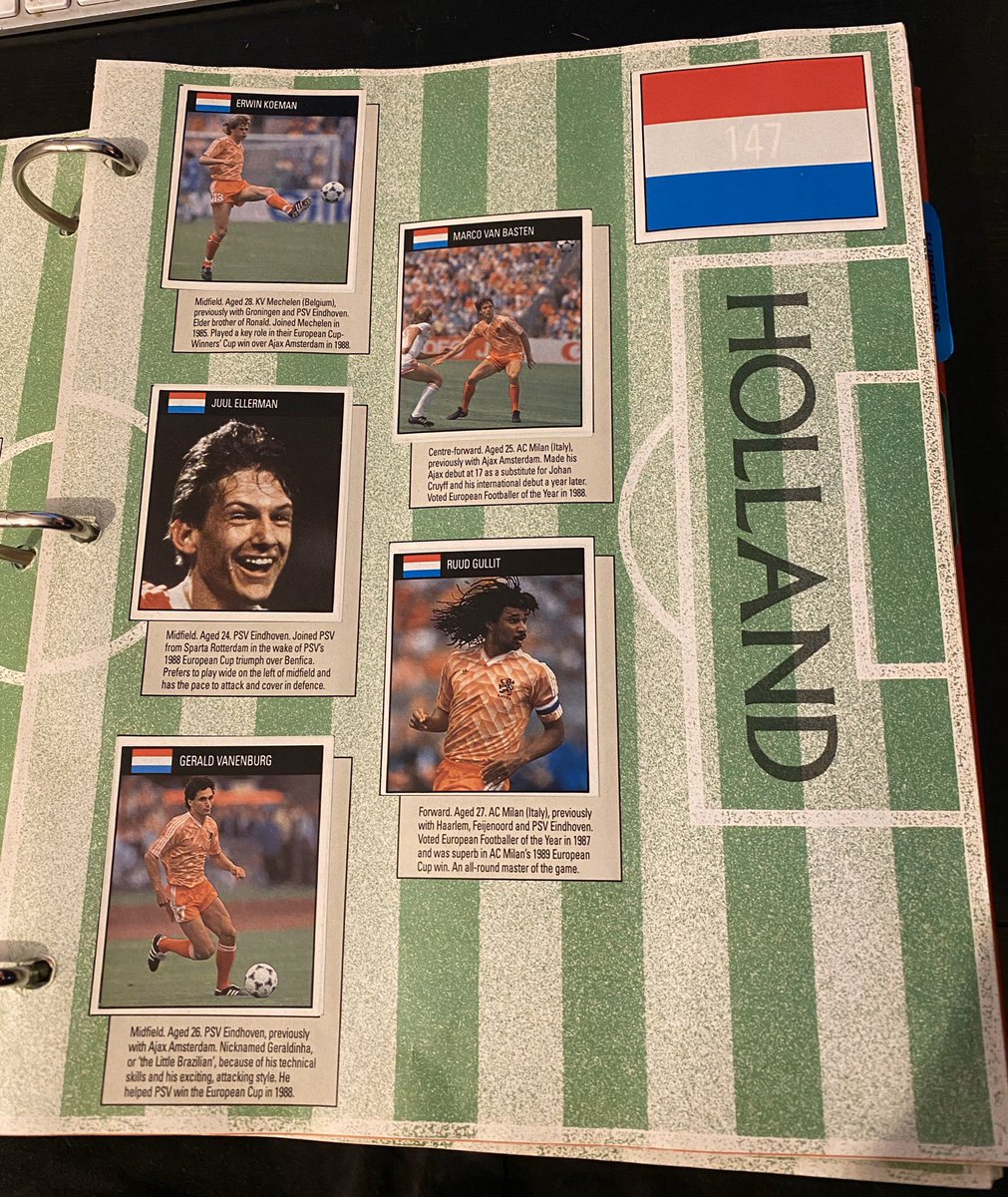 Holland, and the team I was convinced were going to win based on my eternal love for MvB