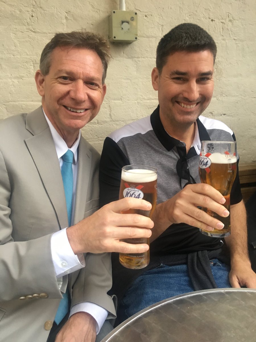 pcaldera's tweet photo. ⁦@BobKlap⁩ ⁦@ByKristieAckert⁩ ⁦@AmoreCourant⁩ 
Mr. Boland ⁦@eboland11⁩ and I were - sort of working? - at a London pub event last summer. 
A reminder that your bartenders need you. #tipsfromhome
You’re up ⁦@JustinCToscano⁩ &amp; ⁦@MattEhalt⁩ https://t.co/wFNCC5SHCt