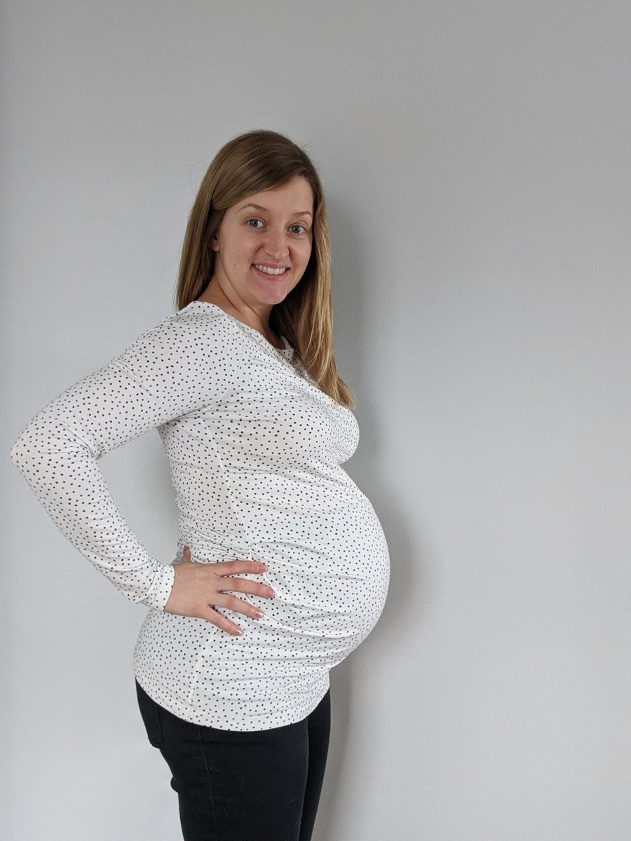 MsClasen's tweet photo. Walked down and up my basement stairs and I'm out of breath thanks to this growing belly! Less than 8 weeks left! #northstaysactive https://t.co/z0FSvBzhBt
