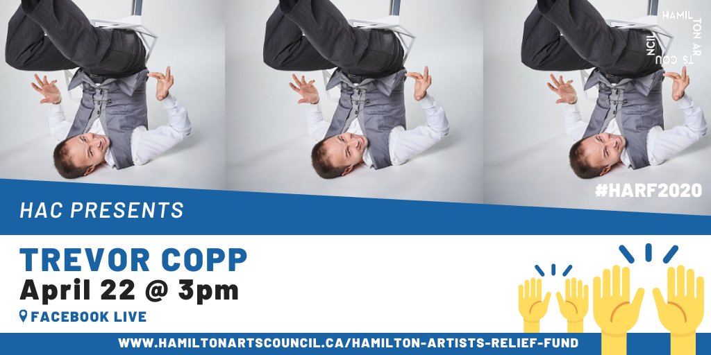 HamArtsCouncil's tweet photo. Up Next Week: Act out with Trevor Copp during a series of short stories using mime! 🎭
Watch him perform on Facebook Live 🤴🏼🔥
ℹ️ Wednesday, April 22, at 3PM
🌐 https://t.co/dkotBYMKi5
#Hamont #HARF2020 #HamOntStrong https://t.co/GRIxx2nW6r