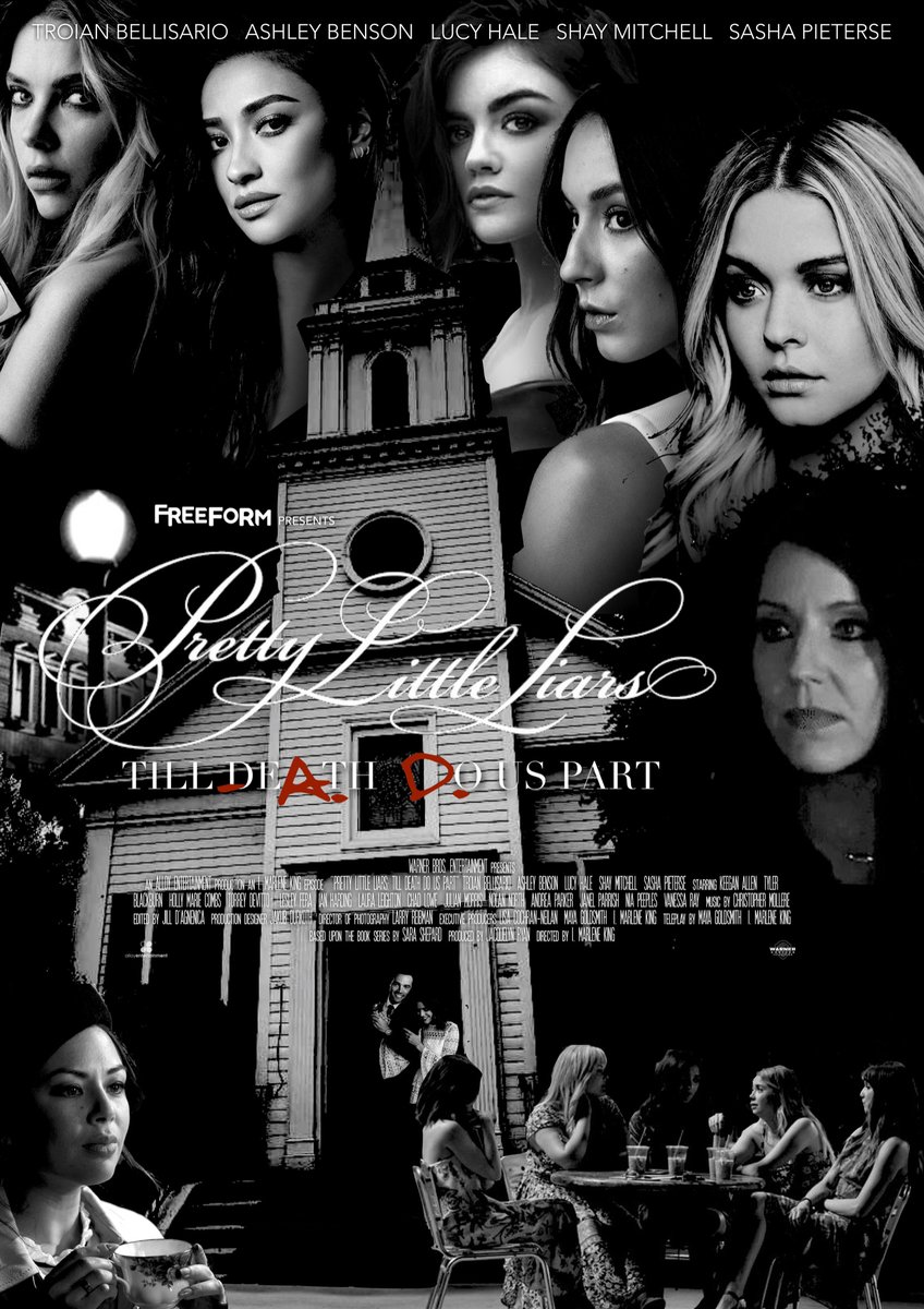 DA_NI_ELefanten's tweet image. Friend of mine watches @PLLTVSeries while being in quarantine and that got me inspired to rewatch it and design a poster for the series final episode. #PLLEndGame #PLLGameOver @imarleneking @SleepintheGardn @lucyhale @AshBenzo @shaymitch @SashaPieterse @FreeformTV