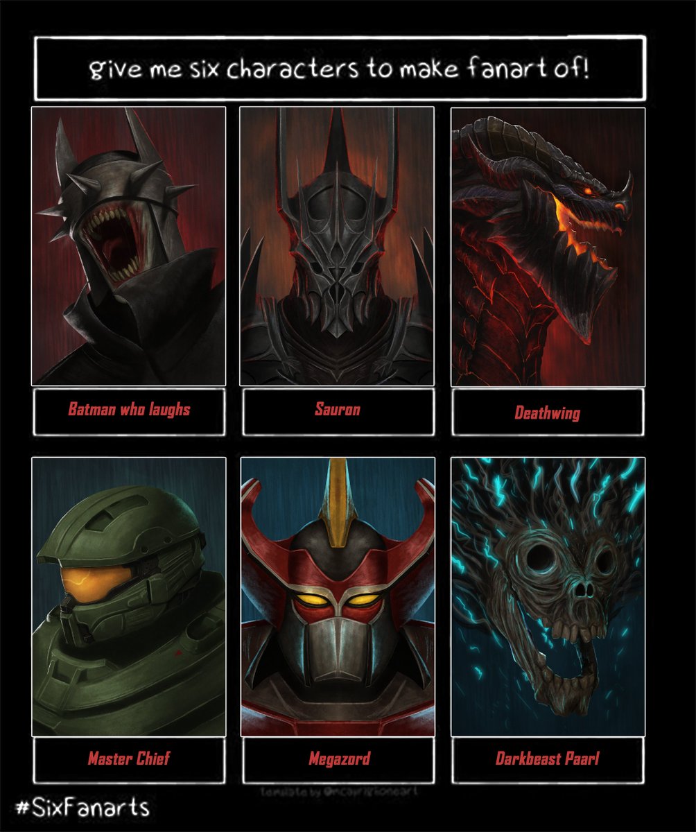 werupz's tweet image. #Sixfanarts challenge complete! 
was really fun   hope you like it! and hope you can share! 
here the speed process : youtu.be/zMihYaPc7wk
#batman #batmanwholaughs #sauron #lordoftherings #deathwing #bloodborne #darksouls #powerrangers #halo #fantasyart #patreon #fantasy
