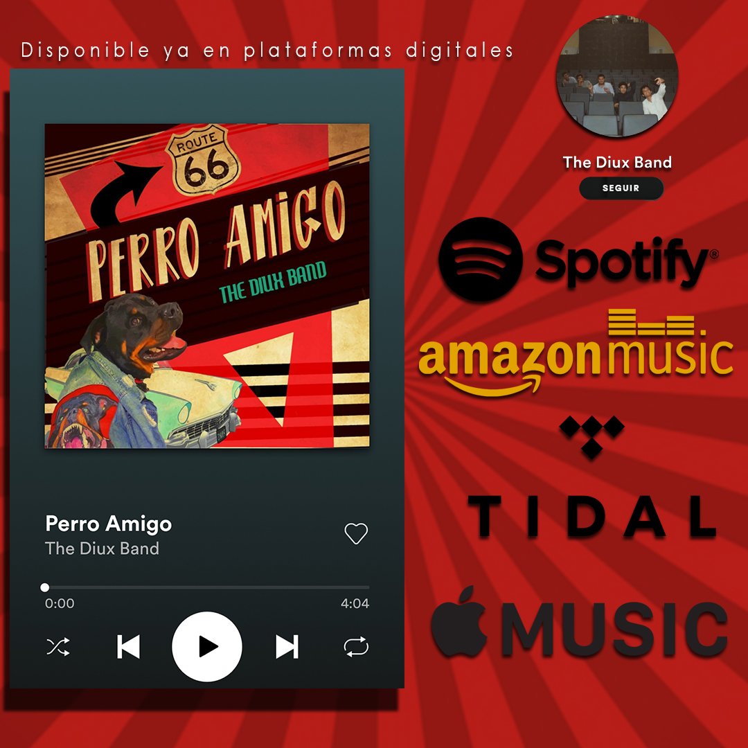 DiuxBand's tweet photo. Ya disponible #PerroAmigo🐶 escuchala en tu plataforma de música favorita. Espera pronto una dinámica :) https://t.co/Erl26KslOc